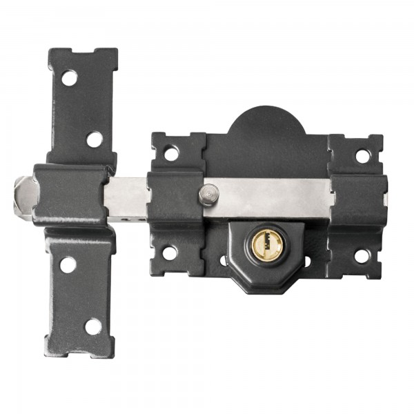 Cerrojo t/fac gris 27x50mm.doble seg.