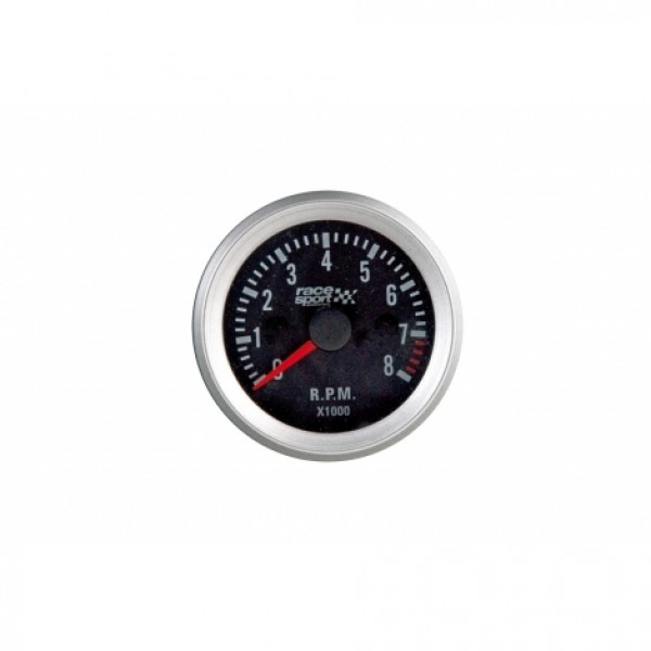 Tacómetro Negro 270º "Race Sport" Diámetro 52Mm. 12V.