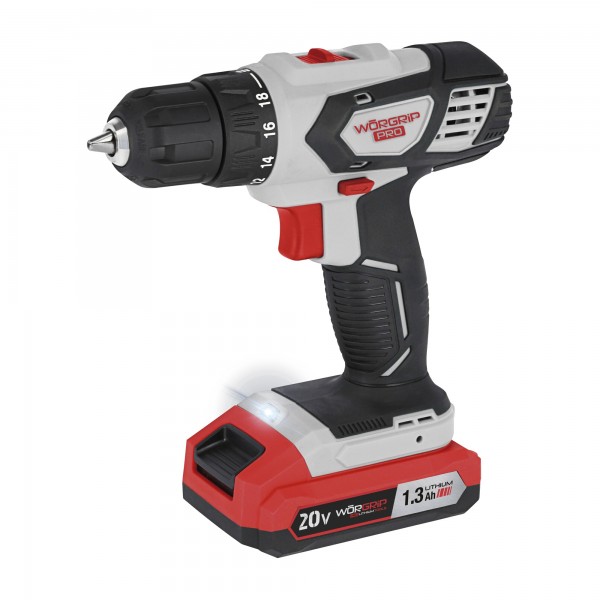 Taladro atorn. worgrip  20v. 1 bat 1.3ah