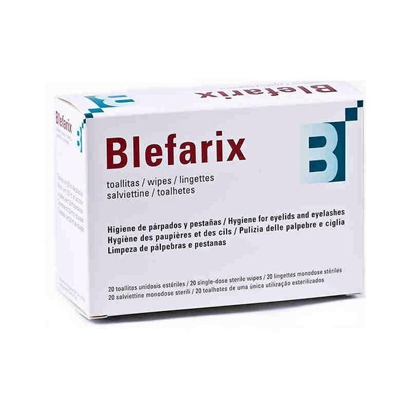 Blefarix Toallitas Estériles Higiene de Párpados y Pestañas 20 Unidades