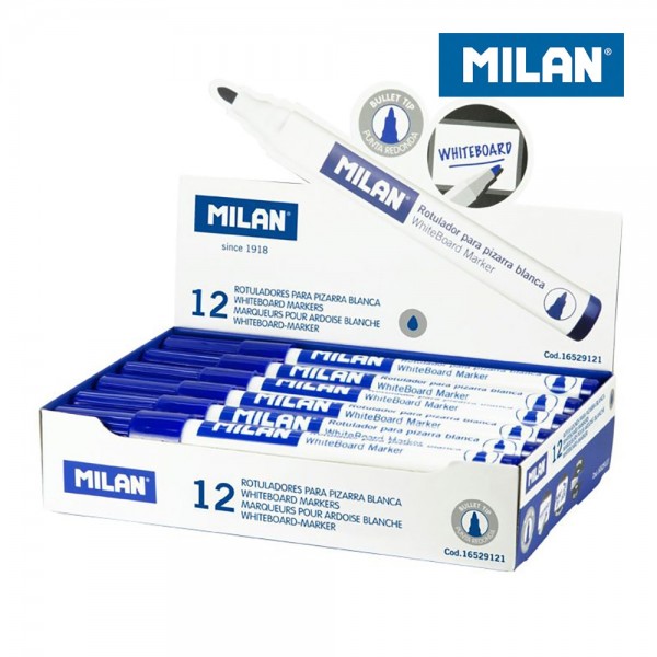 Rotuladores para pizarra blanca ø4,7mm azul, caja 12 uds