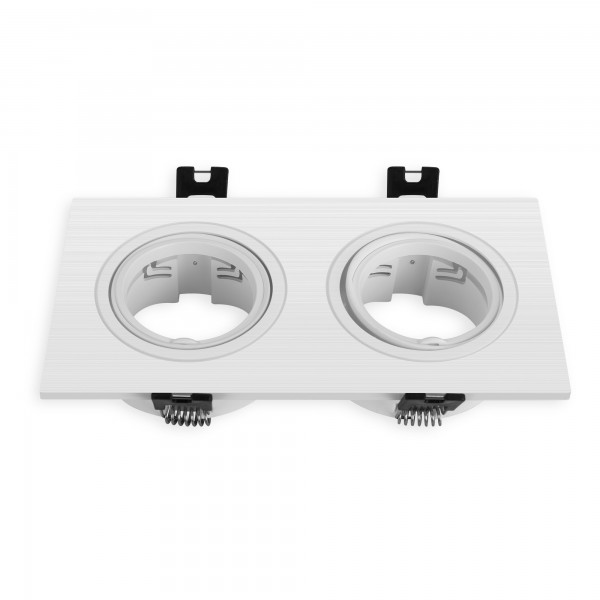 Aro basculante gu10 cuadra.doble blanco (caja de 6 unidades)