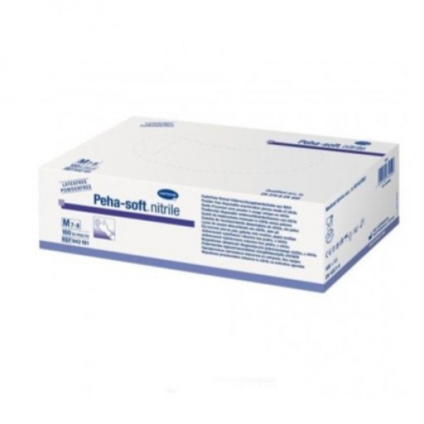 Guantes Pehasoft Nitrilo Sin Polvo Talla Mediana