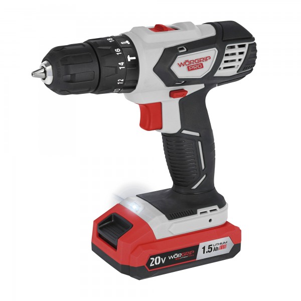 Taladro percut.worgrip  20v. 2 bat 1.5ah