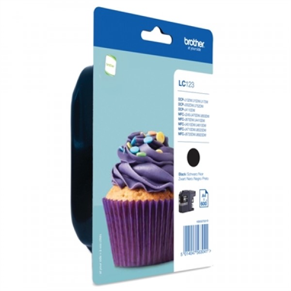 Brother cartucho lc123bkbp negro blister