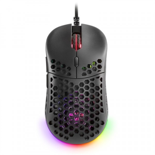 Mars gaming raton gaming ligero rgb negro