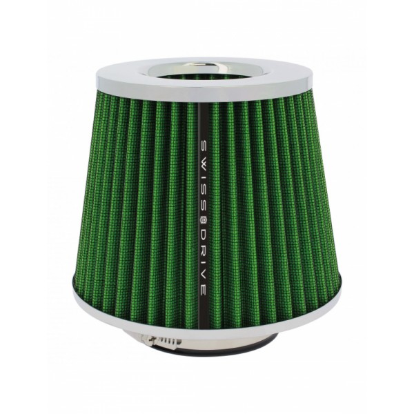Filtro de Aire Universal para Coche Incluye 4 Adaptadores 60mm 65mm 70mm 77mm Color Verde