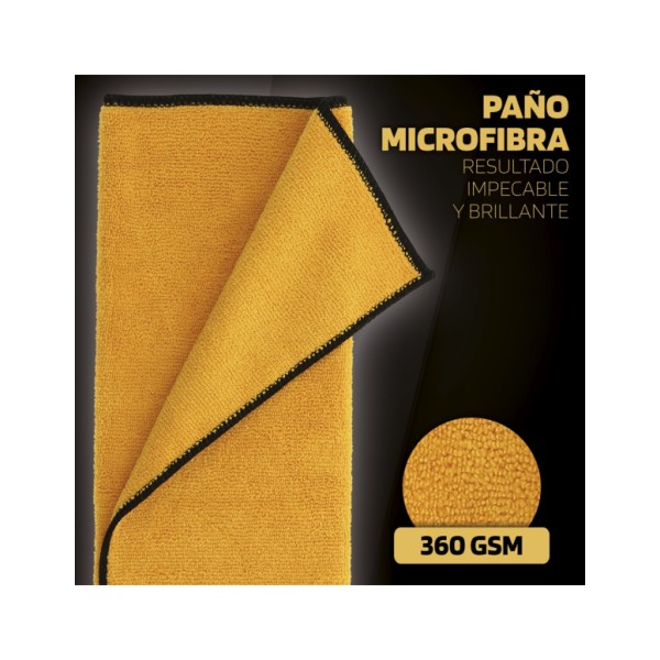 Pack 3 Paños Detailing Billionaire Kit 1 Paño Microfibra 360 gsm 1 Bayeta de Secado y 1 Bayeta Especial Cristales