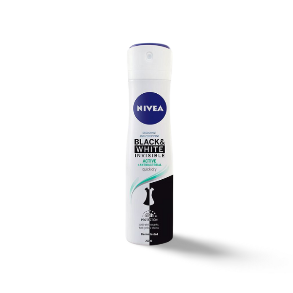 Nivea desodorante Black&Whte Active Antibacterial 200 ml
