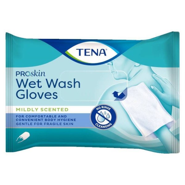 Tena Wet Wash Gloves 8 Uds