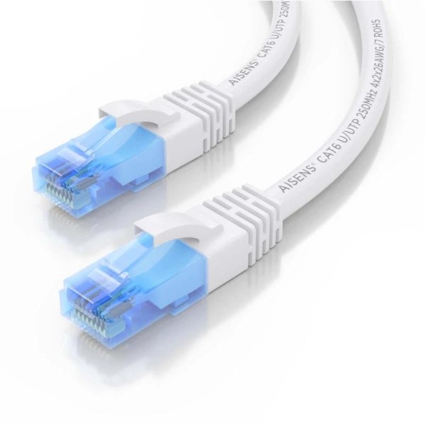 Aisens cable rj45 cat.6 utp awg26 cca blanco 10m
