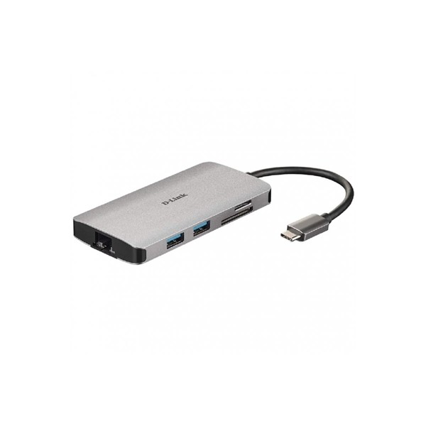 D-link dub-m810 hub usb-c 8 en 1 hdmi/eth/cardread