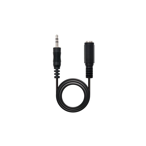 Nanocable cable audio, jack 3.5/m-h, negro, 3 m
