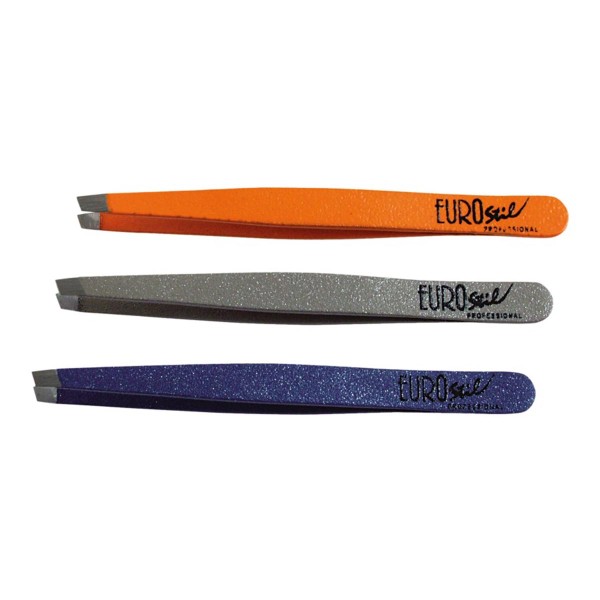 Eurostil mediana 8cm pinza de depilar colores 1un