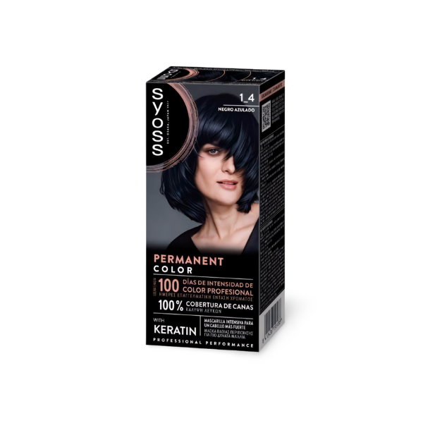 Tinte Colorante con Keratina de Syoss 1_4 Negro Azul