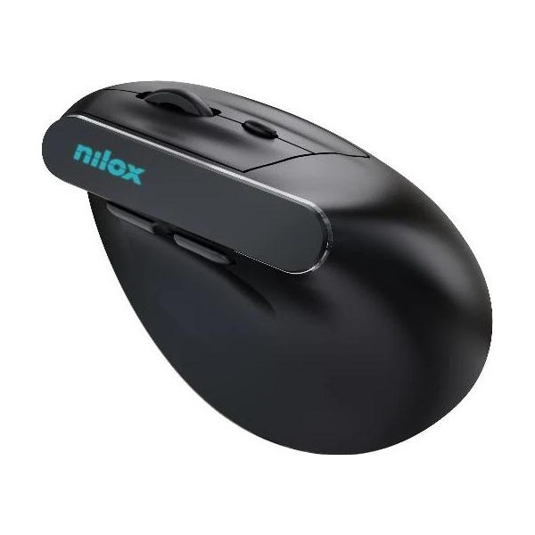 Nilox ratón wir vertical rec. silen 1600 dpi negro