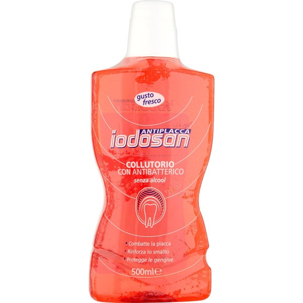 Iodosan antiplaca colutorio anti-bacteriano sin alcohol 500ml