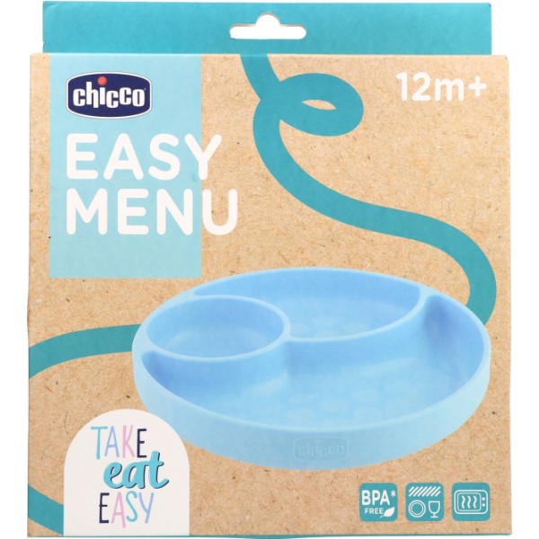 Chicco Plato Silicona Easy Menu 12m+