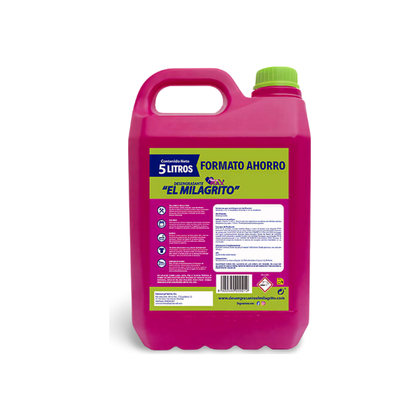 El Milagrito Desengrasante Multiusos 5L Pack de 2 und.